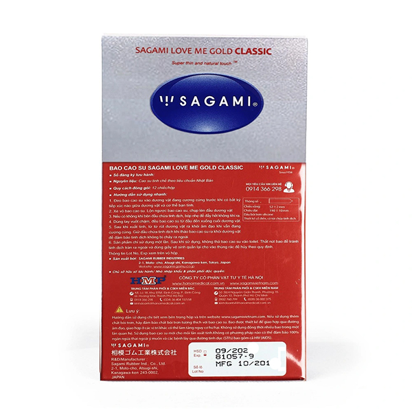 Bao Cao Su Sagami Classic (Hộp 12) 2