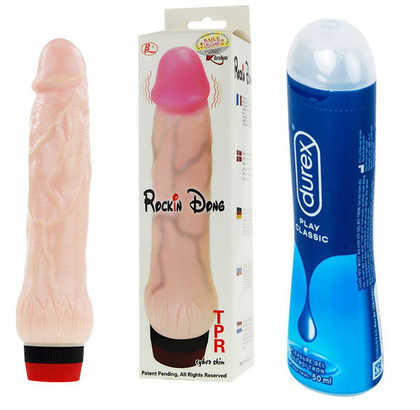 combo gel bôi trơn durex dương vật giả rockin dong 1