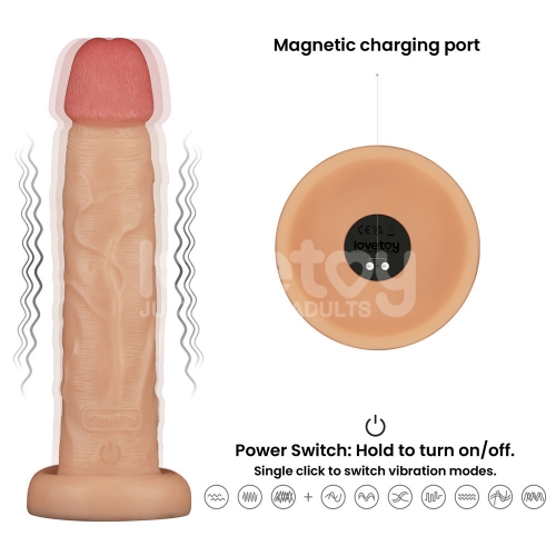 dương vật giả Vibrating Power Basics Cock 2