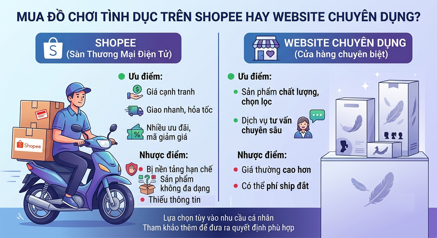 Mua Đồ Chơi Tình Dục Trên Shopee Hay Website
