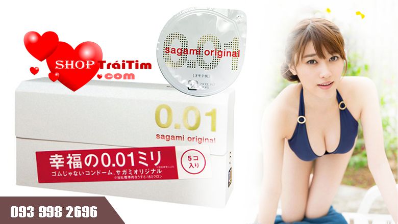 bao cao su sagami Original 0.01 được sản xuất từ chất liệu polyurethane