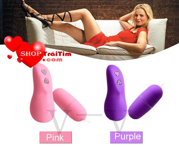 đồ chơi tình dục trứng rung love 2 màu hồng và tím