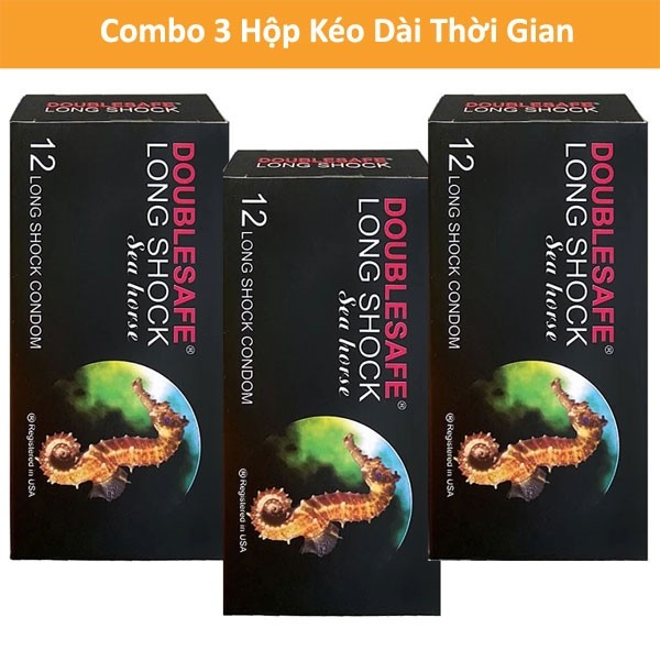 Combo Siêu Tiết Kiệm 3 Hộp Doublesafe Long Shock Sea Horse