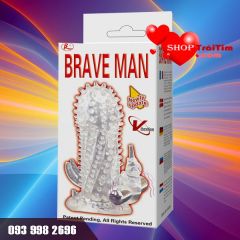 Bao cao su Đôn Dên Brave Rung siêu gai mạnh mẽ 