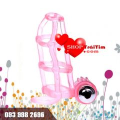 bao cao su đôn dên lưới kèm bi rung đa chế độ