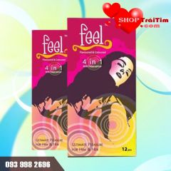 bao cao su gai siêu mỏng kéo dài thời gian quan hệ feel 4 in 1