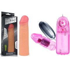 Combo Tiết Kiệm Đôn Dên 5 Phân Lovetoy Nature Extender - Trứng Rung 2 Đầu Inox