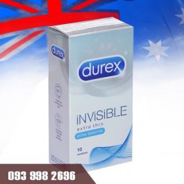 Bao cao su siêu mỏng thế hệ mới nhất Durex Invisible Extra Thin - Mỏng vô hình - Kiểu dáng ôm khít