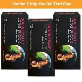 Combo 3 Hộp Bao Cao Su Doublesafe Long Shock Sea Horse – Kéo Dài Thời Gian Giá Tốt