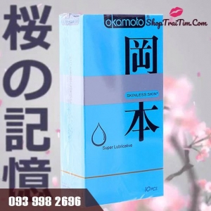 Bao Cao Su Okamoto Skinless Skin Super Lubricative đặc điểm nhiều gel bôi trơn